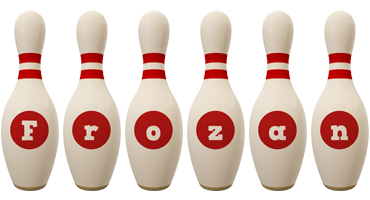 Frozan bowling-pin logo