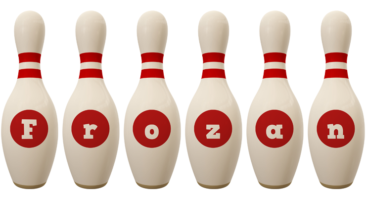 Frozan bowling-pin logo