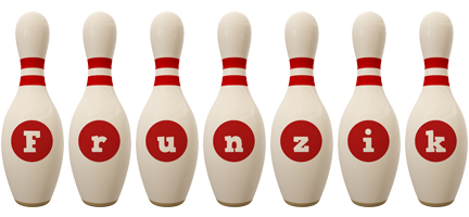 Frunzik bowling-pin logo