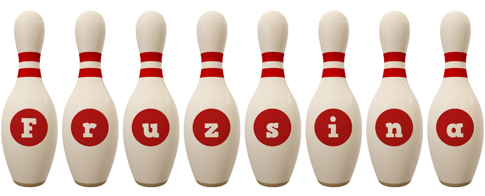 Fruzsina bowling-pin logo