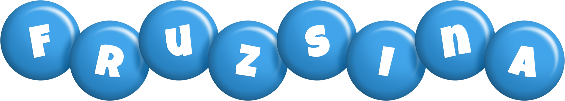 Fruzsina candy-blue logo
