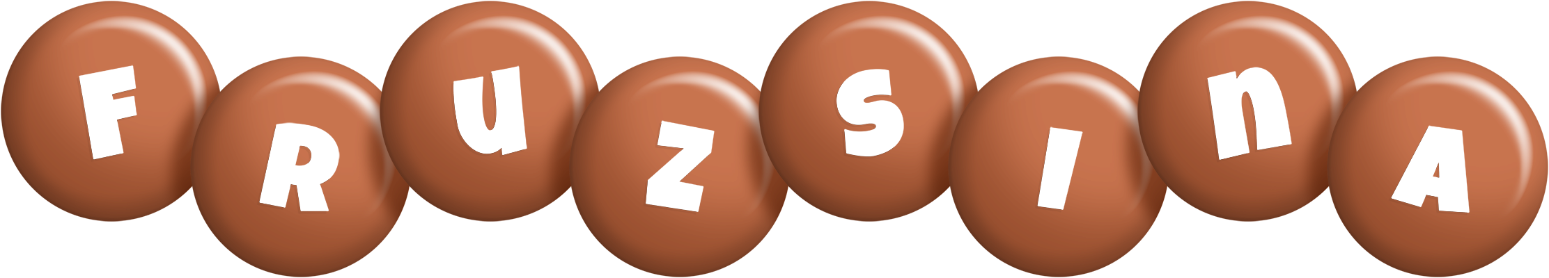Fruzsina candy-brown logo