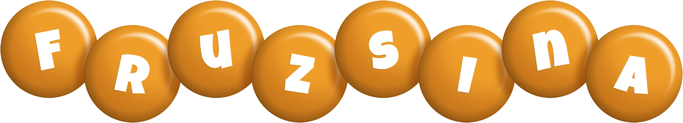 Fruzsina candy-orange logo