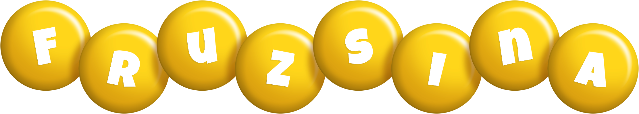 Fruzsina candy-yellow logo