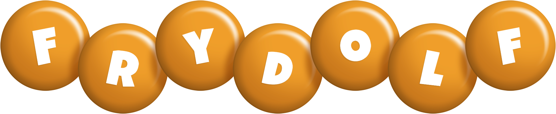 Frydolf candy-orange logo