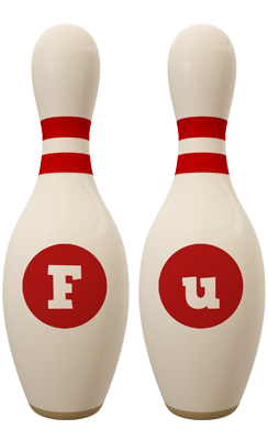 Fu bowling-pin logo
