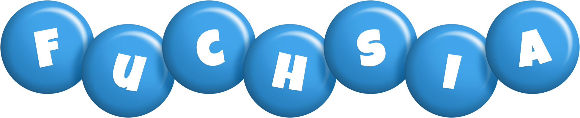 Fuchsia candy-blue logo