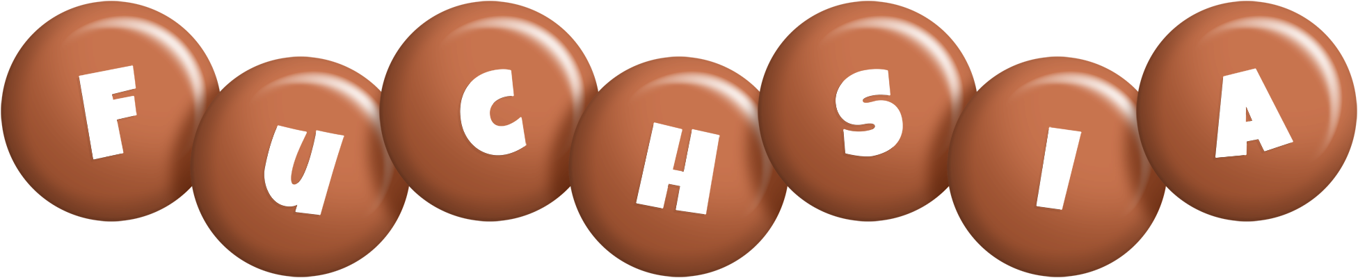 Fuchsia candy-brown logo