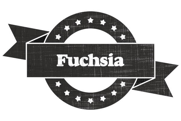 Fuchsia grunge logo