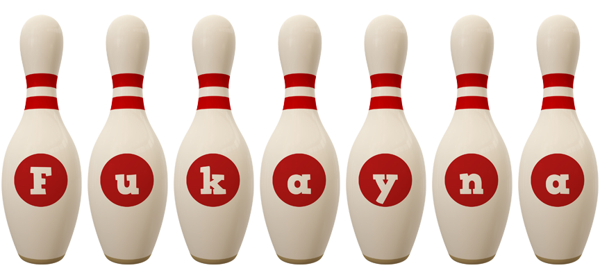 Fukayna bowling-pin logo