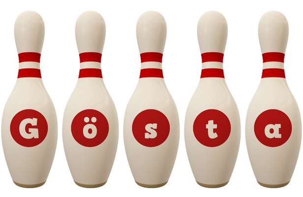 Gösta bowling-pin logo