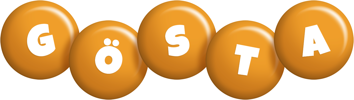 Gösta candy-orange logo