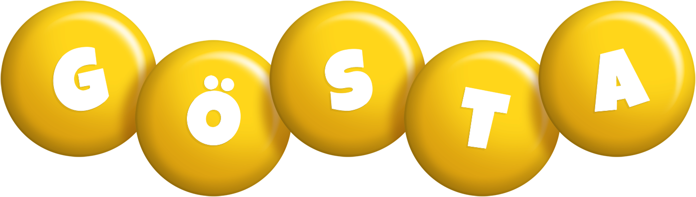 Gösta candy-yellow logo