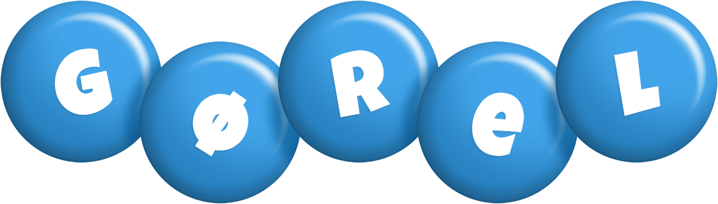 Gørel candy-blue logo