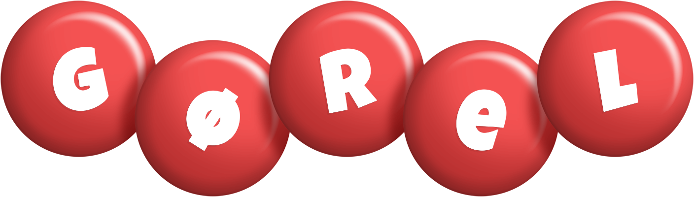 Gørel candy-red logo