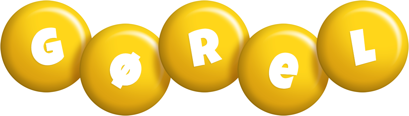 Gørel candy-yellow logo