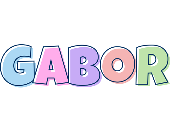 Gabor pastel logo