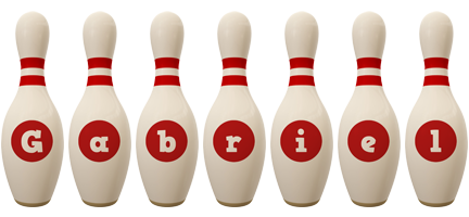 Gabriel bowling-pin logo