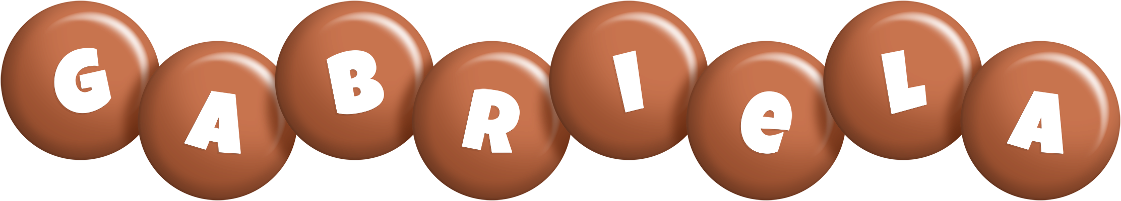 Gabriela candy-brown logo