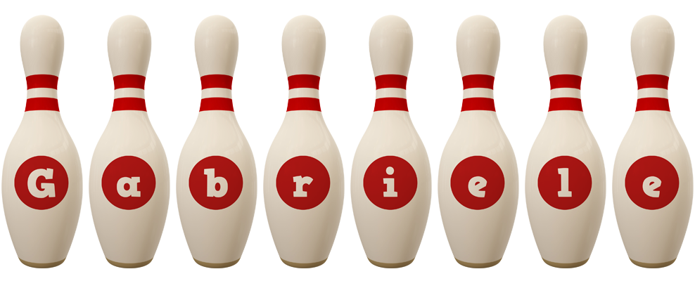 Gabriele bowling-pin logo