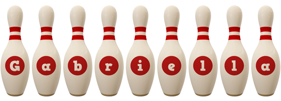 Gabriella bowling-pin logo