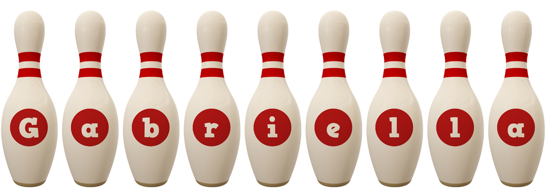 Gabriella bowling-pin logo