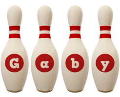 Gaby bowling-pin logo