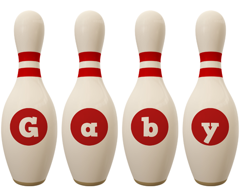 Gaby bowling-pin logo