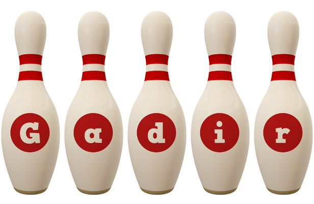 Gadir bowling-pin logo