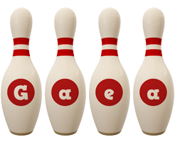 Gaea bowling-pin logo