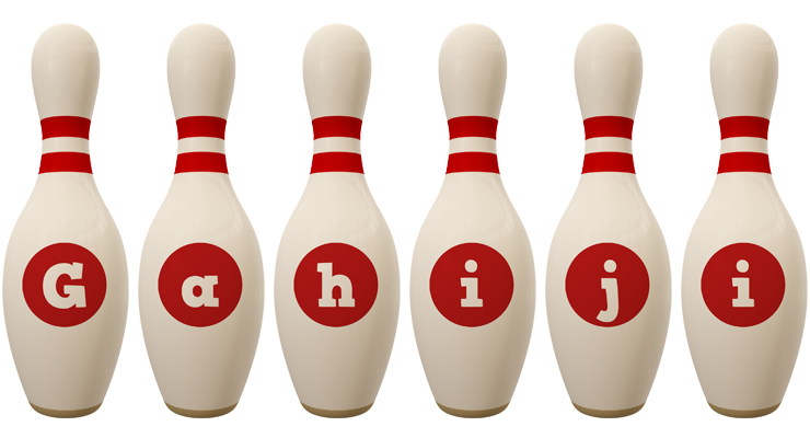 Gahiji bowling-pin logo