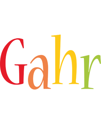 Gahr birthday logo