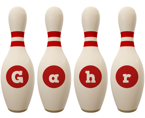 Gahr bowling-pin logo