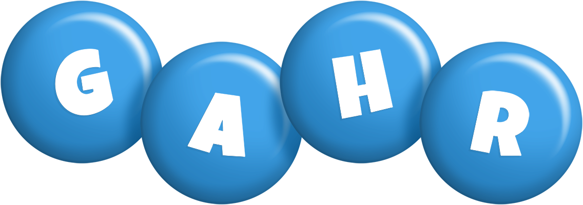Gahr candy-blue logo