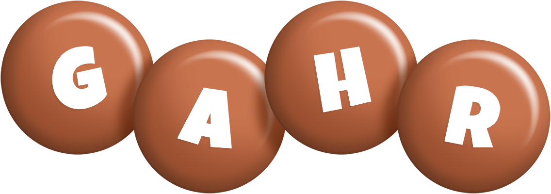 Gahr candy-brown logo