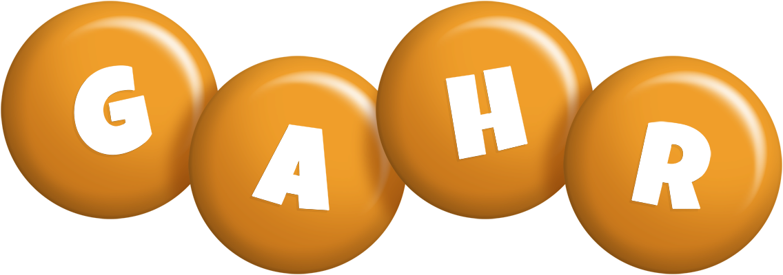 Gahr candy-orange logo