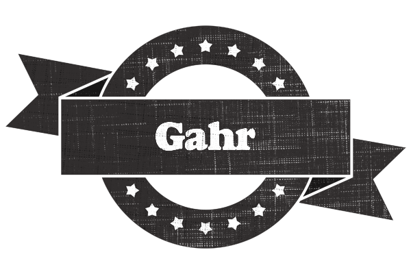 Gahr grunge logo