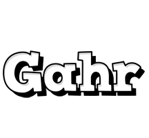 Gahr snowing logo