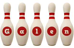 Galen bowling-pin logo