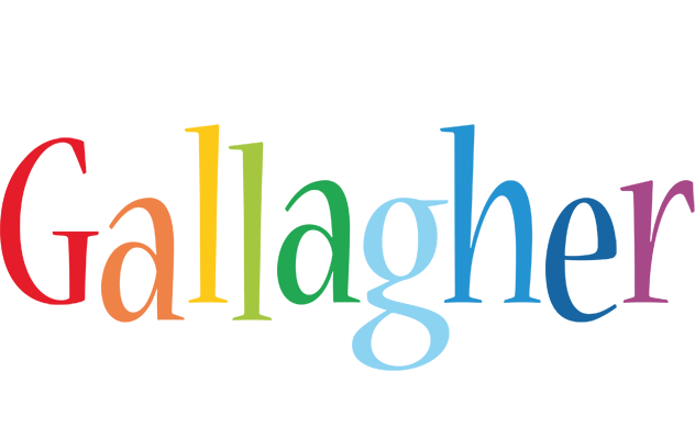 Gallagher birthday logo