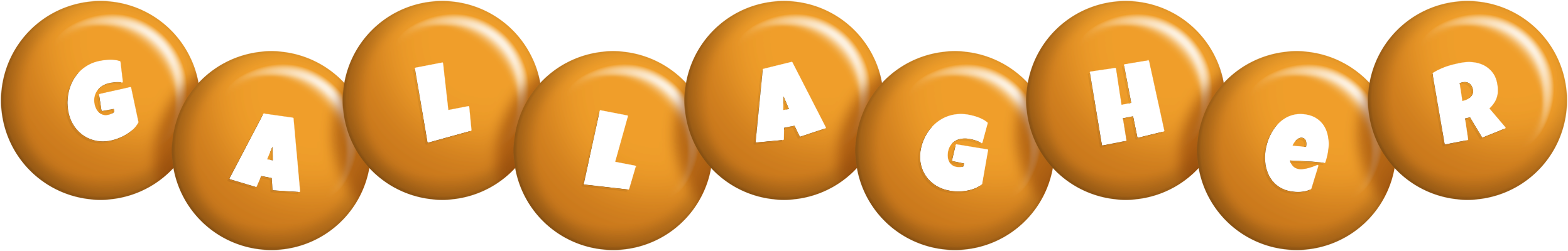 Gallagher candy-orange logo
