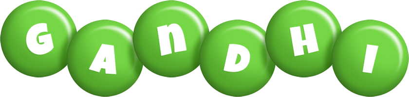 Gandhi candy-green logo