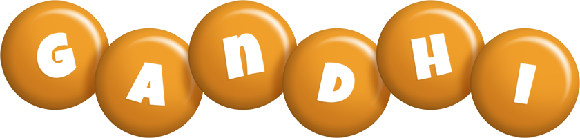 Gandhi candy-orange logo