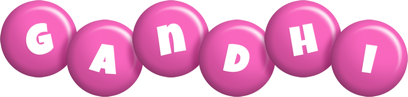 Gandhi candy-pink logo