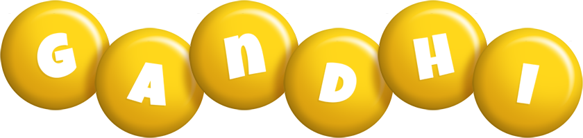 Gandhi candy-yellow logo