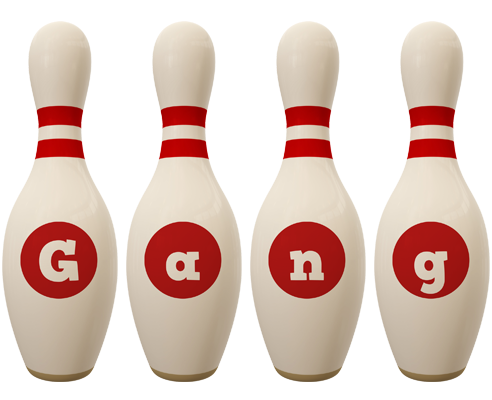 Gang bowling-pin logo