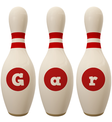 Gar bowling-pin logo