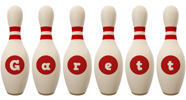 Garett bowling-pin logo