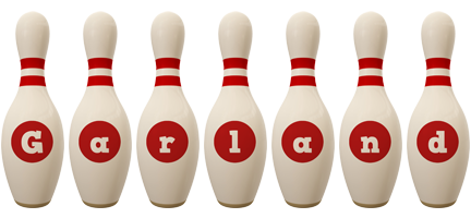 Garland bowling-pin logo