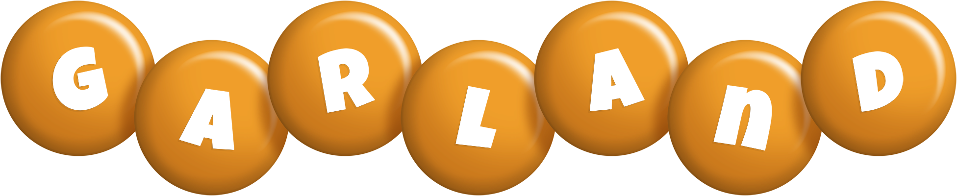 Garland candy-orange logo